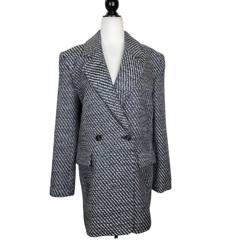 Express tweed Mid length double breasted  coat
